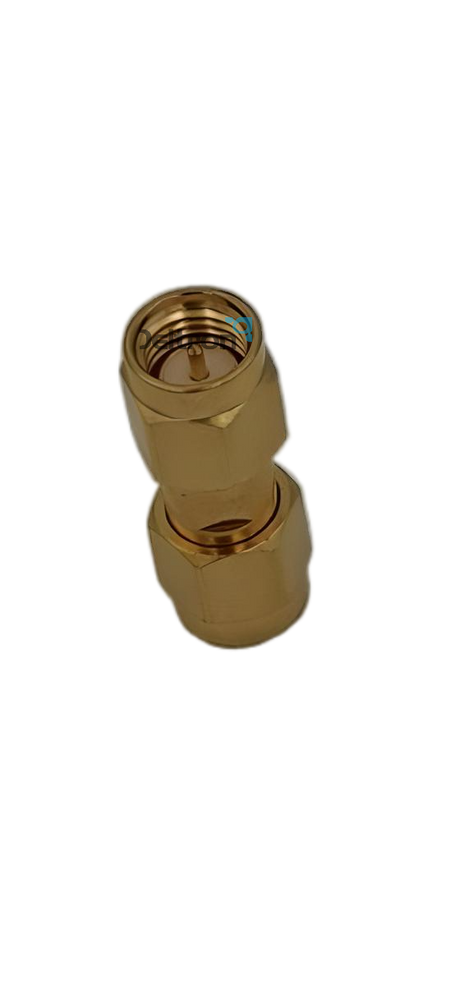 Vergulde adapter van SMA-Male naar SMA-Male