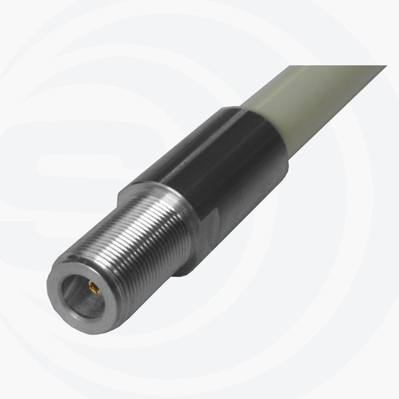 Close-up van de N-Female aansluiting op de Sirio SO 437N UHF basisantenne voor 430 tot 450 MHz