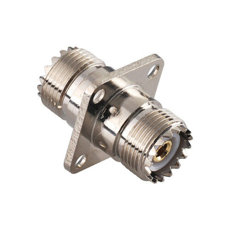 SO239 - SO239 Chassis adapter met twee UHF-Female (PL) aansluitingen