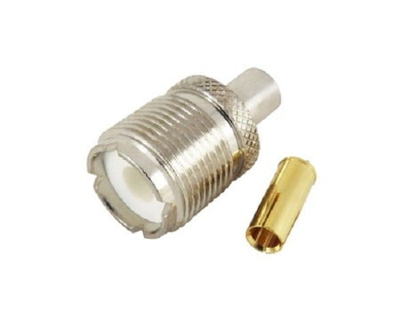 SSB 7763-E UHF-Female crimp connector voor Ecoflex-5 coaxkabel