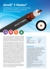 Datasheet van de SSB Aircell-5 Heatex coaxkabel
