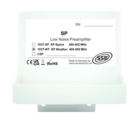 SSB SP Weather PreAmplifier een professionele SSB voorversterker voor toepassingen binnen het 400–406MHz bereik