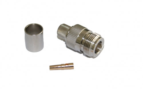 SSB N-Female crimp connector voor Aircom Premium, Ecoflex-10, Ecoflex-10 Plus, H2010 en Ultraflex 10 coaxkabels
