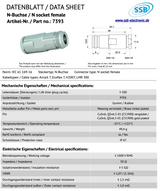 SSB 7393 N-connector voor Aircell-7, H2007 en LMR300 coaxkabels