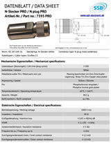 SSB 7395 Pro N-connector voor Ecoflex-15 coaxkabels