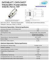 SSB 7397 N-connector voor Ecoflex-15 en LMR600 coaxkabels