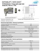 SSB 7705 haakse N-connector voor Aircell-5 coaxkabels