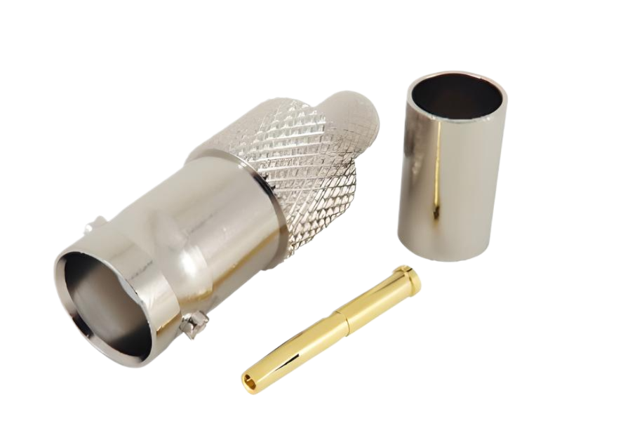 SSB 7723-E BNC-Female  crimp connector voor  Ecoflex-5 en H155 coaxkabels