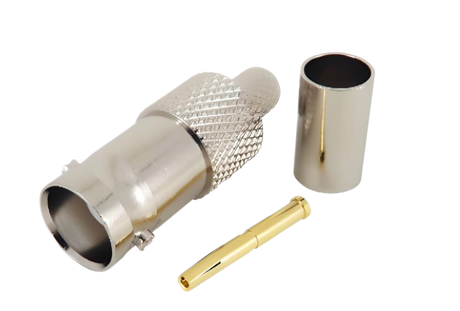 SSB 7723-E BNC-Female  crimp connector voor  Ecoflex-5 en H155 coaxkabels