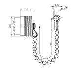 Technische specificaties van de Telegärtner 100021261 en SSB 8750-TG stofkap voor UHF en N connectoren