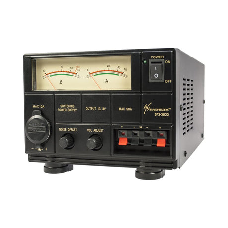 Voorkant Sadelta SPS-5055 power supply met 50A continu en 55A kortstondig