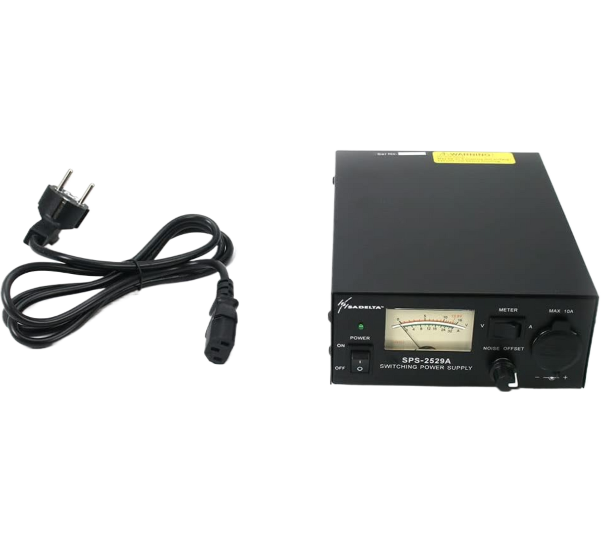 Sadelta SPS-2529a power supply met meegeleverde voedingskabel