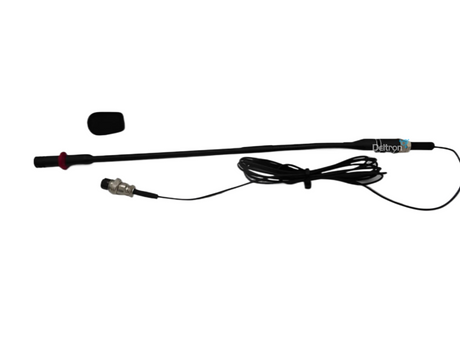 geïntegreerde gooseneck (zwanenhals) microfoon met 6-pins connector die voorzien is van President bedrading