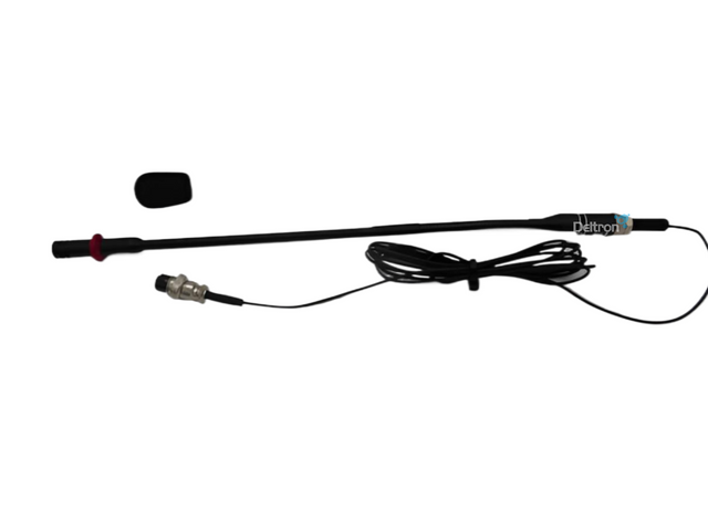 geïntegreerde gooseneck (zwanenhals) microfoon met 6-pins connector die voorzien is van President bedrading