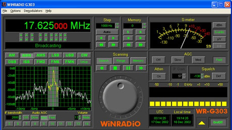Screenshot WinRadio WR-G303e SDR PC-based HF-receiver