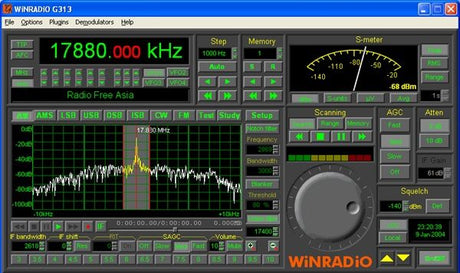 Screenshot WinRadio WR-G313e 180MHz SDR receiver