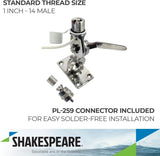 Shakespeare QCM-S RVS RVS antenne beugel details  
