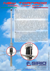 Sirio New Tornado 27MHz antenne flyer met daarop informatie hierover