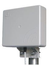 Sirio SMP 5G antenne die wordt geleverd met 5 meter coaxkabel en een SMA-Male connector