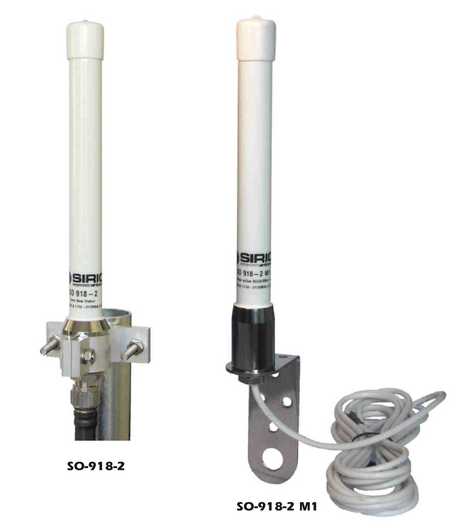 Sirio SO-918-2 en Sirio SO-918-2-M1 antennes voor UMTS, DECT, GSM900 en GMS1800 naast elkaar