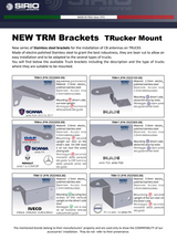 Flyer 1 van Sirio TRM antenne beugels voor trucks en vrachtwagens