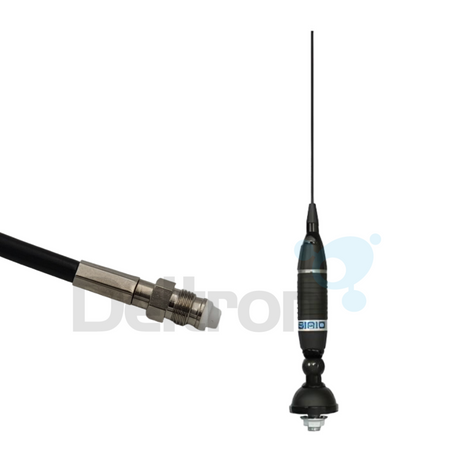 Sirio Omega 27 mobiele 27MC antenne met 400cm RG58 coaxkabel en een gesoldeerde FME-Female connector