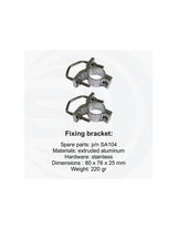 Meegeleverd bevestigingsbeugels van de Sirio SPO-118-2 VHF basisantenne