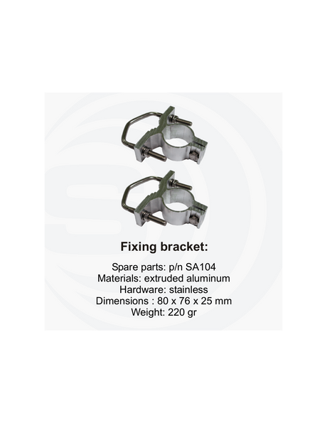 Meegeleverd bevestigingsbeugels van de Sirio SPO-118-2 VHF basisantenne