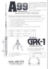 Solarcon Antron A99 datasheet van de 27MC basis antenne gemaakt van glasvezel