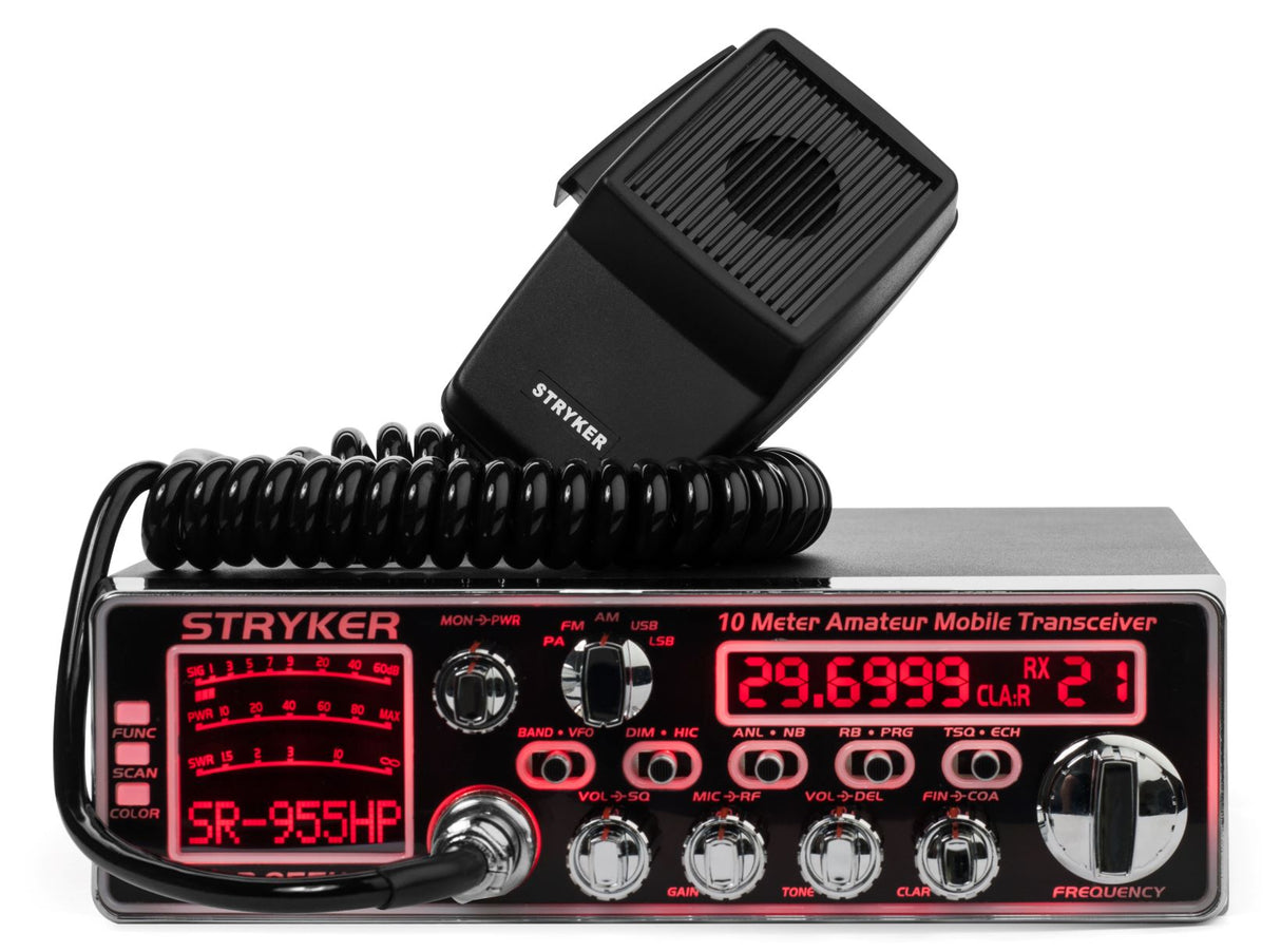 Stryker_SR-955HPC mobiele 10M transceiver met rood verlicht display