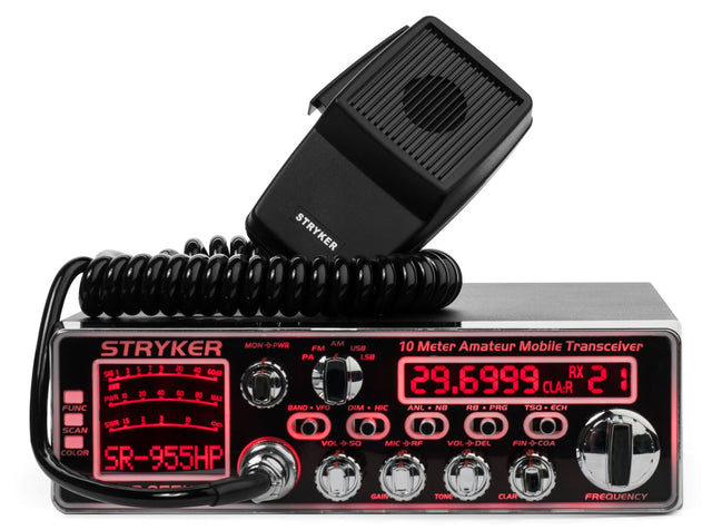 Stryker_SR-955HPC mobiele 10M transceiver met rood verlicht display
