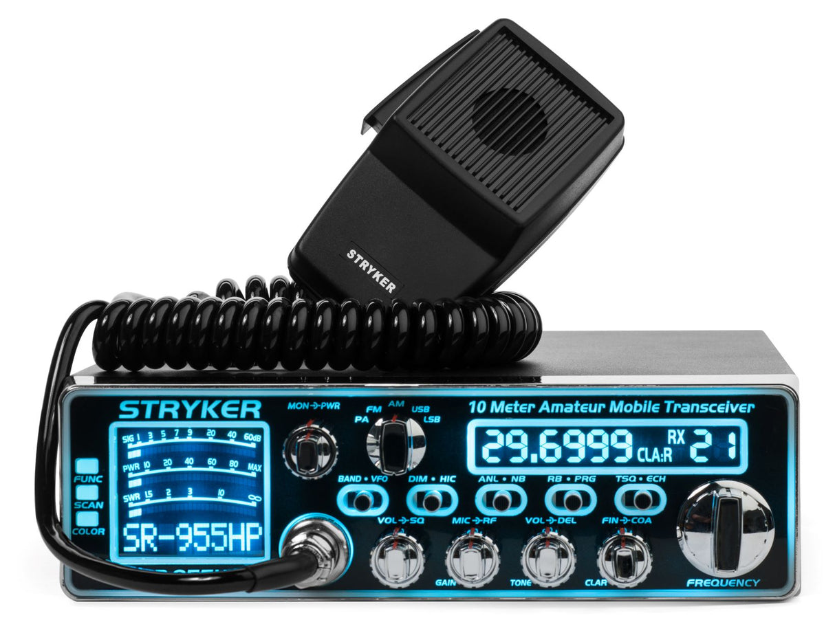 Stryker SR-955HPC 10M transceiver met turquoise display verlichting