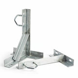 Moonraker TK-12 set van twee muurbeugels zonder v-bouten voor het bevestigen van antennemast aan een gevel met uitstekende delen zoals een dakgoot of andere delen