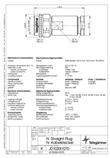 Datasheet 8791-TG Telegärtner J01020I1070 N-Male connector voor RG213/U, RG214/U, RG393/U en Belden 9880