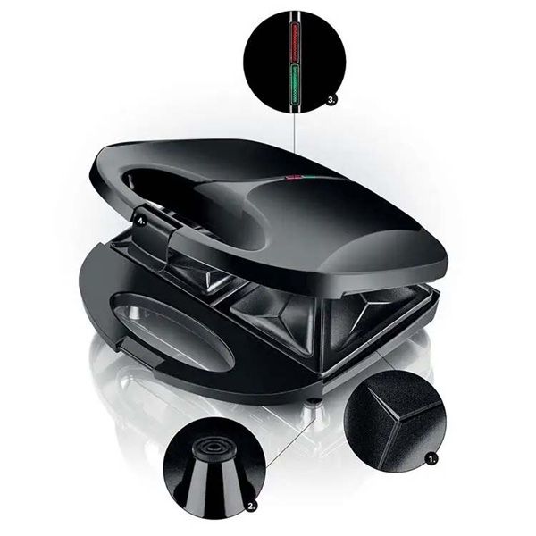 Tosti apparaat op 24 volt waarmee je heerlijke tosti's kunt maken onderweg vanuit de cabine van je vrachtwagen