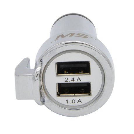 USB car charger with seat belt cutter and window hammer