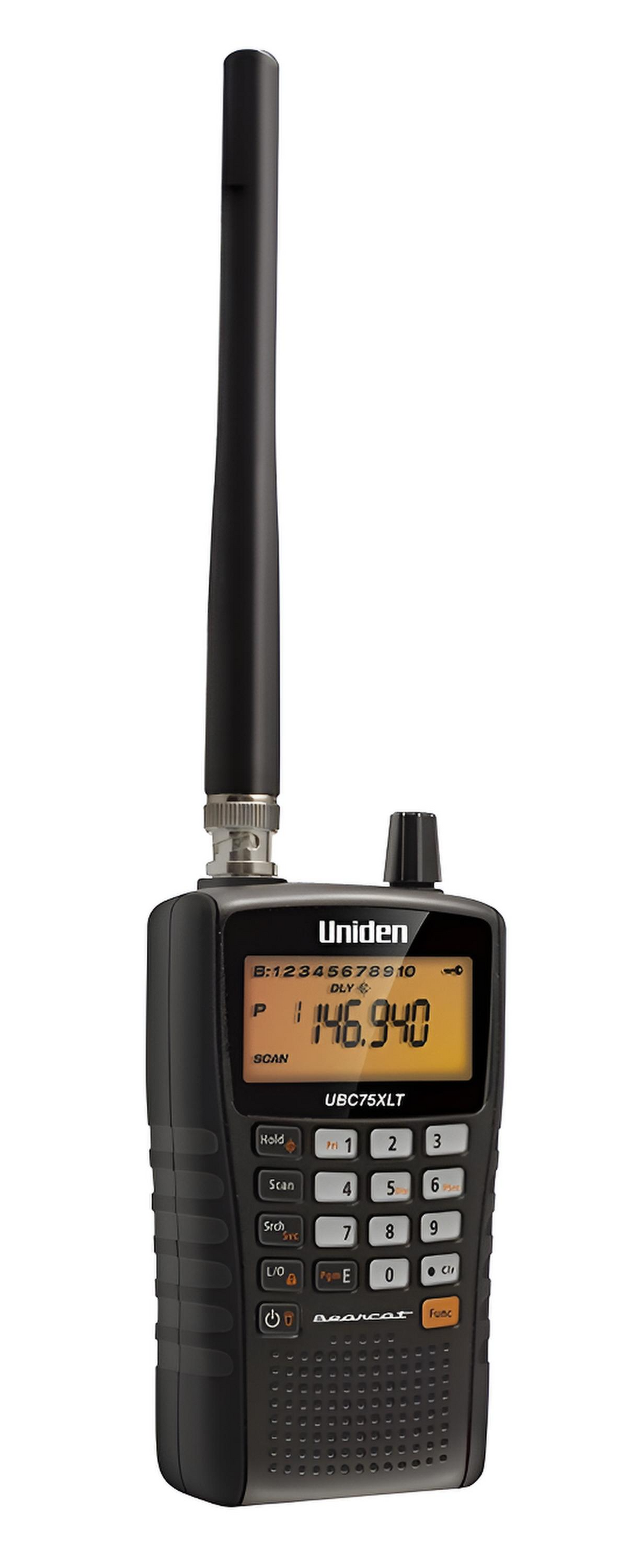 Uniden handscanner met USB-aansluiting om op te laden dat is de Uniden UBC75XLTC