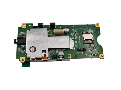 Achterzijde Uniden BPHG0359ACZ main PCB, origineel vervangingsonderdeel printplaat en display