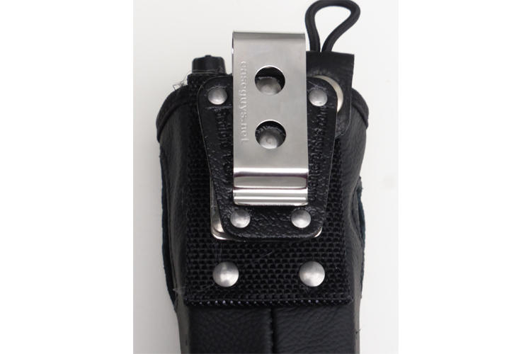 Echt lederen tasje met riemclip en lus voor de Uniden SDS100E scanner