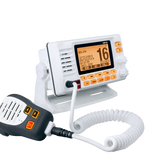 Uniden UM725GBT marifoon uitgevoerd in de kleur wit met groot display en multifunctionele handmicrofoon