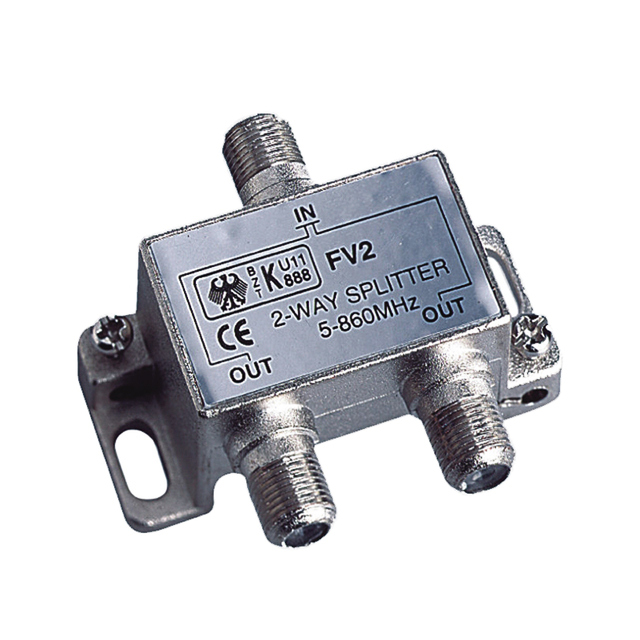 Glomex V9147 TV splitter hoogwaardige 2-weg splitter voor de V9125/12, V9112/12 en V9130.