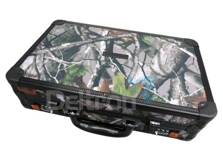 Vaultz veiligheidskoffer met cijferslot en staalkabel uitgevoerd in camouflage kleuren