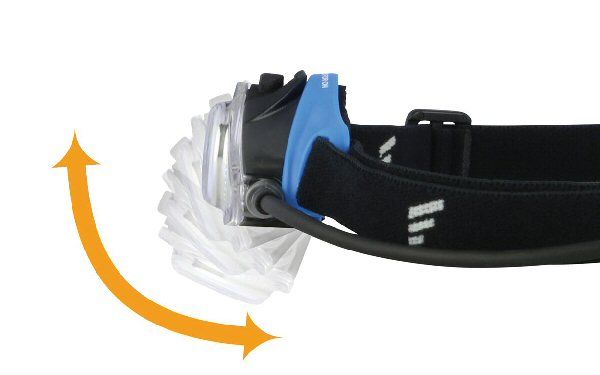 Favour H1311 hoofdlamp met richtbare lamp aan de voorzijde van 5 lumen die in vier lichtstanden ingesteld kan worden