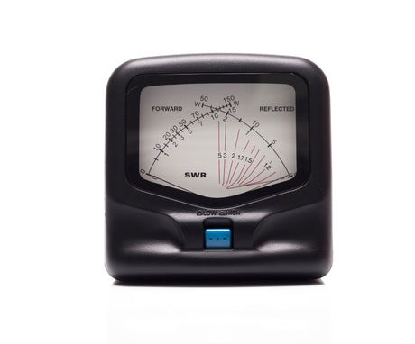 Voorzijde Komunica SX-40 SWR- en Watt-meter met kruisnaald display