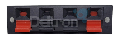 Voorzijde K-PO SPS front spring terminal block, origineel vervangingspaneel voor de K-PO SPS-30-II en K-PO SPS-50-II voedingen