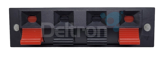 Voorzijde K-PO SPS front spring terminal block, origineel vervangingspaneel voor de K-PO SPS-30-II en K-PO SPS-50-II voedingen