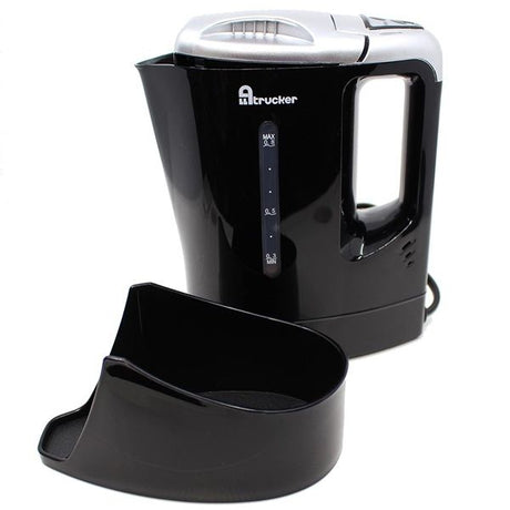 24V 300W waterkoker met standaard voor gebruik in de vrachtwagen. Om onderweg een kop thee, koffie, soep of noodels te maken