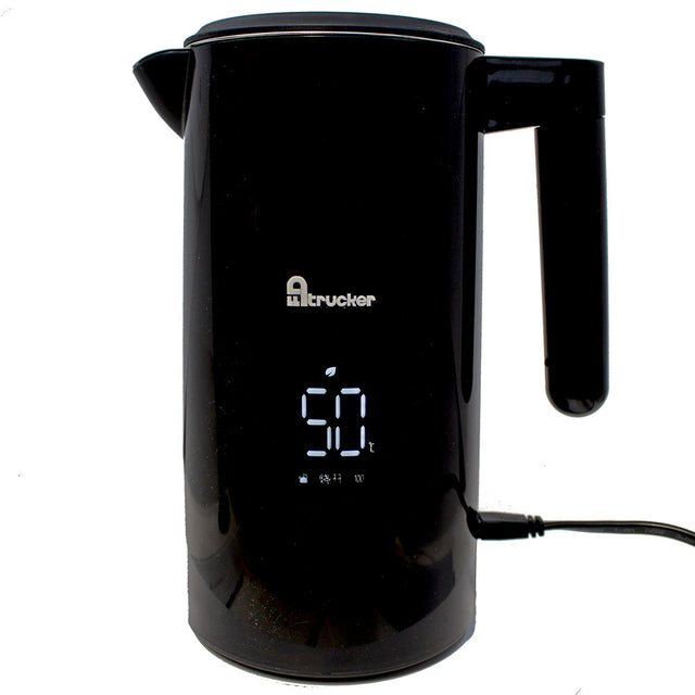 Waterkoker voor vrachtwagen en auto, 12/24V met lcd display en instelbare watertemperatuur