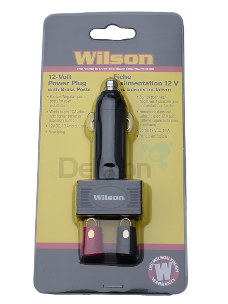 Wilson ‎30512VPP 10A 12V sigaretaanstekerplug met plus en min polen met messing
