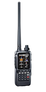 Vooraanzicht van de Yaesu FTA-850AA handheld airband radio met ILS-, VOR- en GPS-navigatie